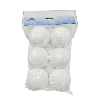 Winter Snowballs Bag of 6 White Foam Balls for Crafts or Decor 2.5" Dia Each