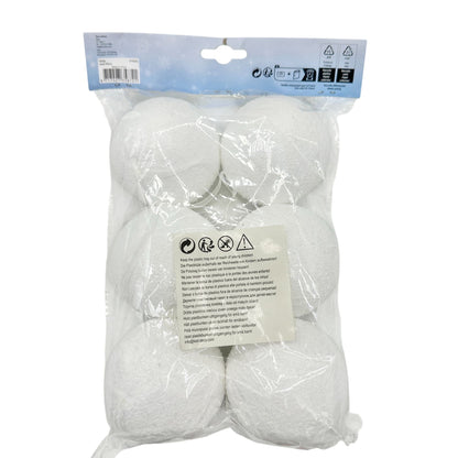 Winter Snowballs Bag of 6 White Foam Balls for Crafts or Decor 2.5" Dia Each
