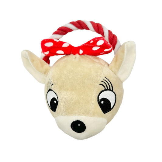 Rudolph The Red-Nosed Reindeer Clarice Deer Head Plush Dog Toy By Fetch For Pets