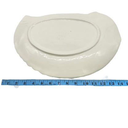 Metlox Serving Platter 15 x 11 Chicken Themed White Ceramic Made in USA