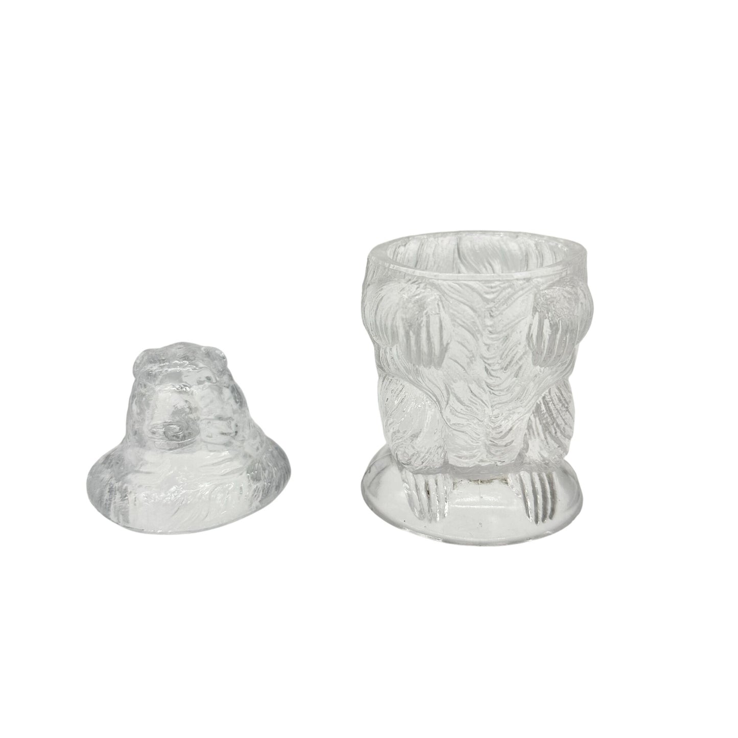 Bryce Higbee Co Menagerie Glass Childrens Table Set 1885 Owl Fish Turtle Bear