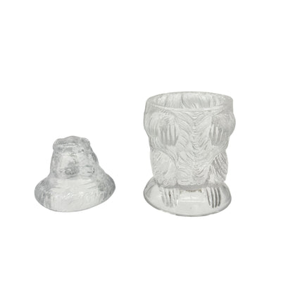 Bryce Higbee Co Menagerie Glass Childrens Table Set 1885 Owl Fish Turtle Bear