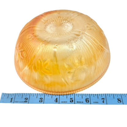 Jeannette Iris & Herringbone Marigold Bowl 8 inch Carnival Glass