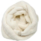 Calvin Klein Womens Faux Fur Infinity Scarf Soft Cream White Polyester 8” x 58”