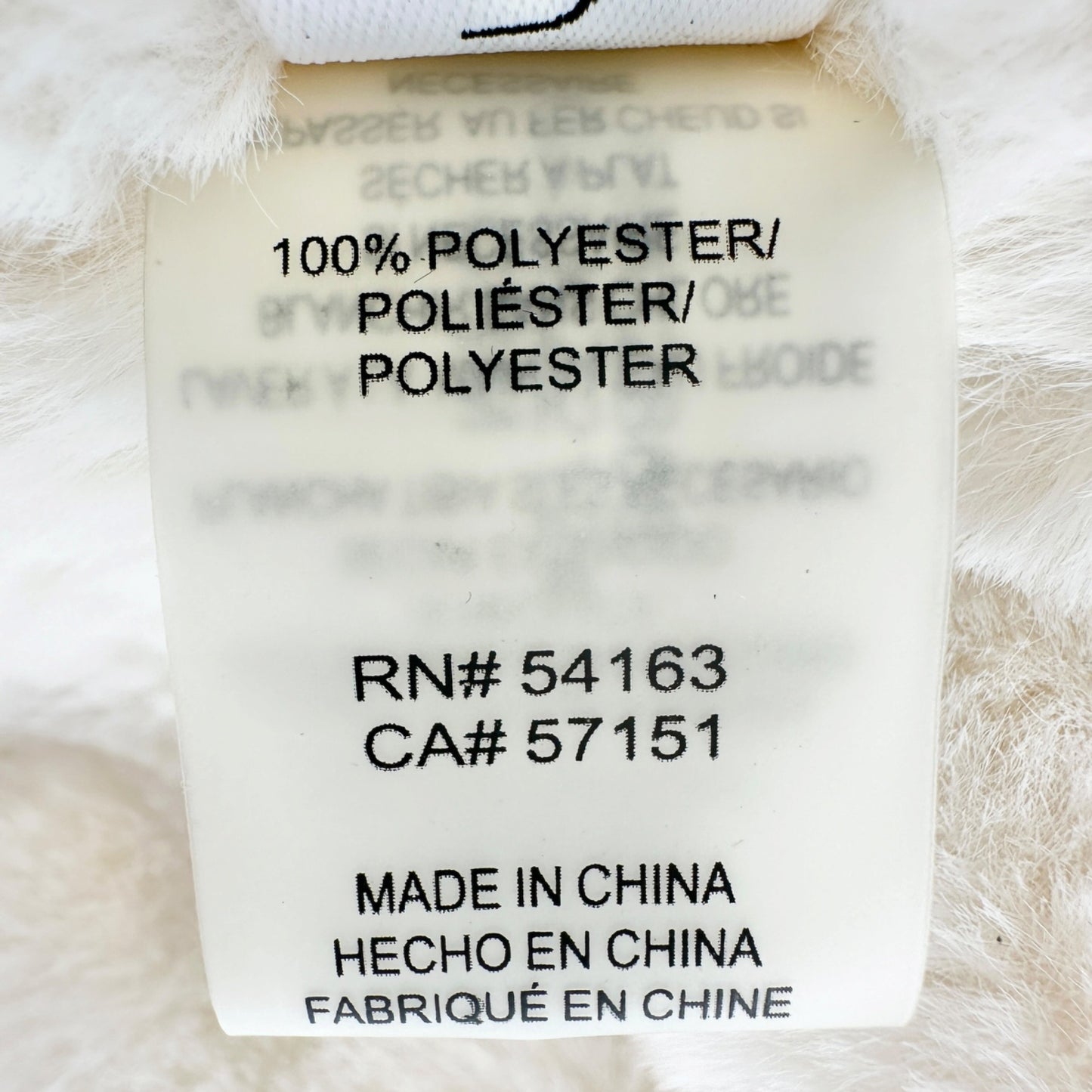 Calvin Klein Womens Faux Fur Infinity Scarf Soft Cream White Polyester 8” x 58”