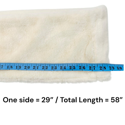 Calvin Klein Womens Faux Fur Infinity Scarf Soft Cream White Polyester 8” x 58”
