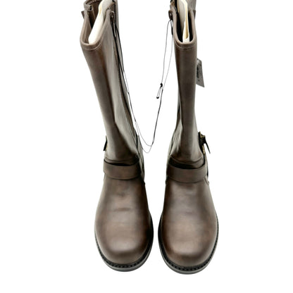 Torrid Moto Buckle Boots Womens Size 10WW Brown Wide Calf Zip Closure NWT