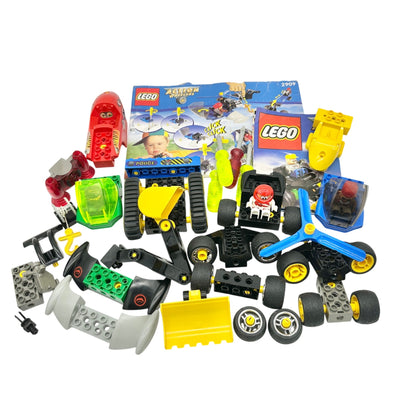 Lego Action Wheelers Misc Pieces Set -Figures Vehicles Tools Instructs Vtg 2909