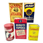 Set Of 5 Vintage Collectible Tins and Boxes Starch Tapioca Baking Powder Mustard