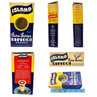 Set Of 5 Vintage Collectible Tins and Boxes Starch Tapioca Baking Powder Mustard