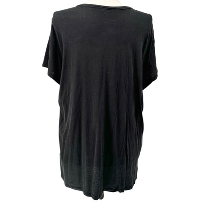 Torrid Size 3 Graphic Tee Womens 3X Le Cat Nine Lives Goth Strappy Keyhole Neck