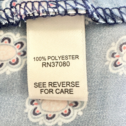 Cato Sheer Paisley Print Top 26/28W Boho Blue Pink Lightweight Polyester Flowy