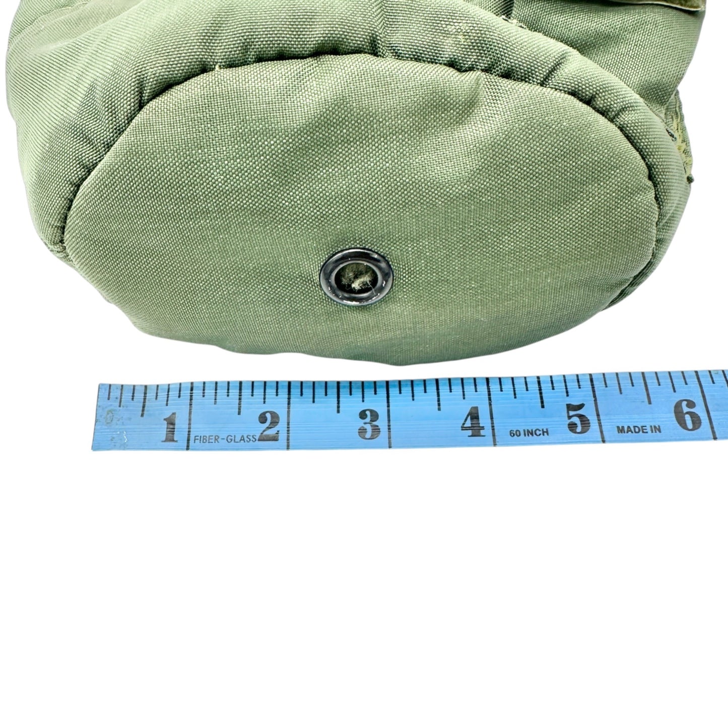 Vintage Military Style Canteen Cover Insulated Green Canvas Metal Clip Snap 1 qt