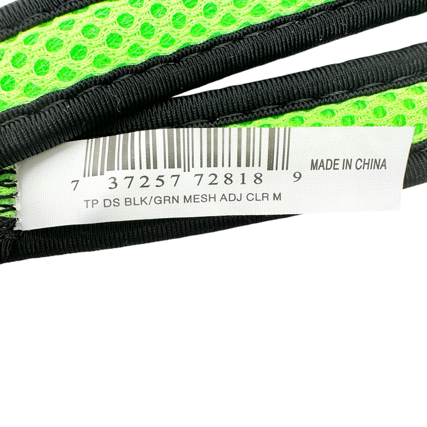 Dog Collar Medium Adjustable Black Green Mesh with Paw Print Buckle