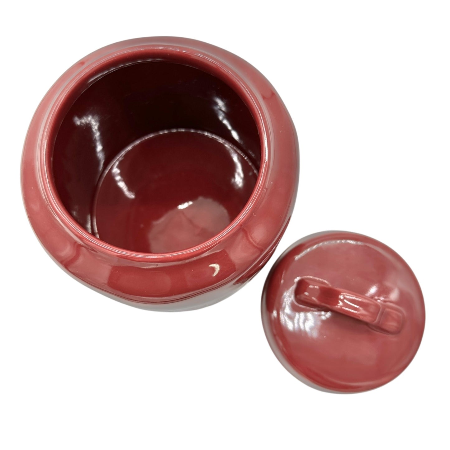 Rae Dunn Artisan Collection COOKIES Jar Burgundy Ceramic and Lid Dishwasher Safe