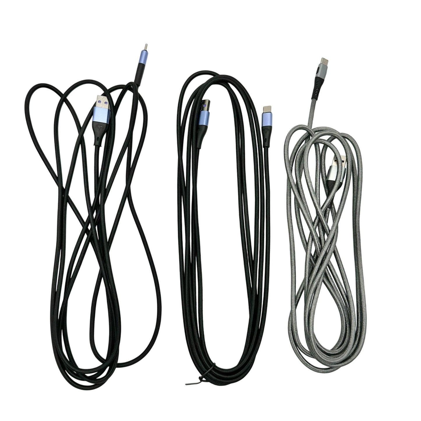 USB Type C Cable 3 Pack 10 Ft Fast Charging Nylon Braided Durable USB-C Devices