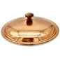 Vintage Copper Pot Lid With Wooden Handle Aluminum Interior 10 Inches Wide