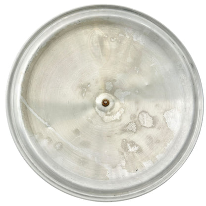 Vintage Copper Pot Lid With Wooden Handle Aluminum Interior 10 Inches Wide