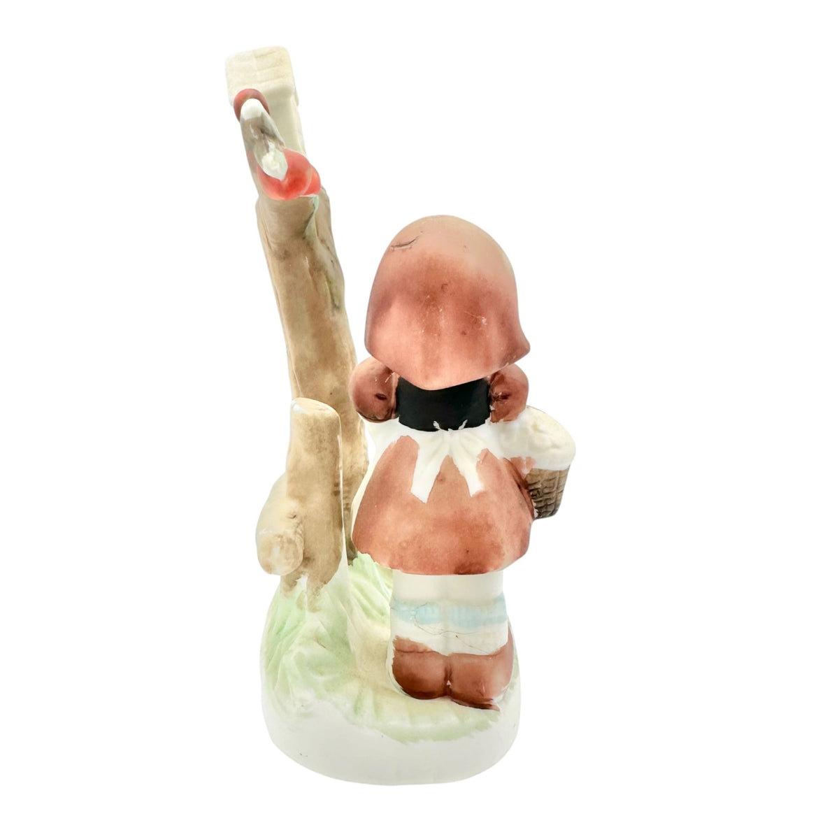 Vintage Artmark Figurine Little Girl and Geese Porcelain Statue 6" High Taiwan
