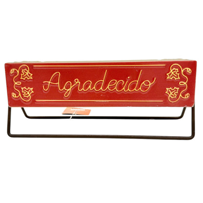 Celebrate Together Fall Tabletop Spinning Sign Thankful Messages Metal Stand 11”