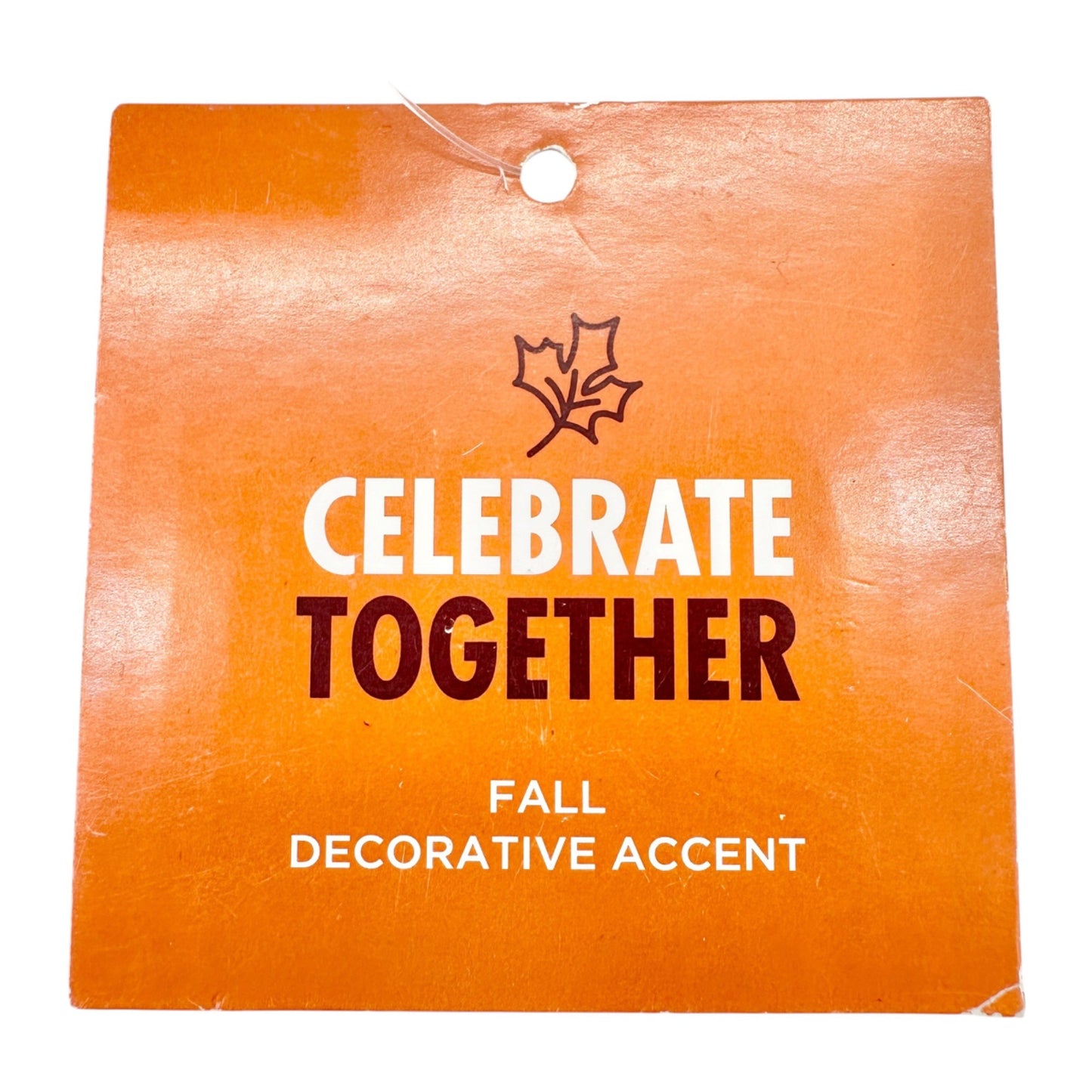 Celebrate Together Fall Tabletop Spinning Sign Thankful Messages Metal Stand 11”