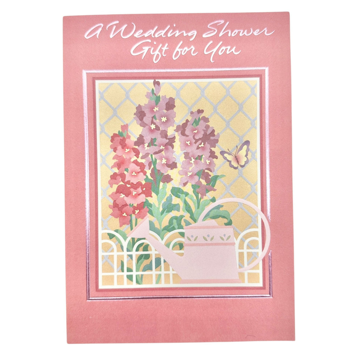 A Wedding Shower Gift For You Hallmark Greeting Card Pink Floral with Envelope