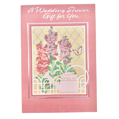 A Wedding Shower Gift For You Hallmark Greeting Card Pink Floral with Envelope