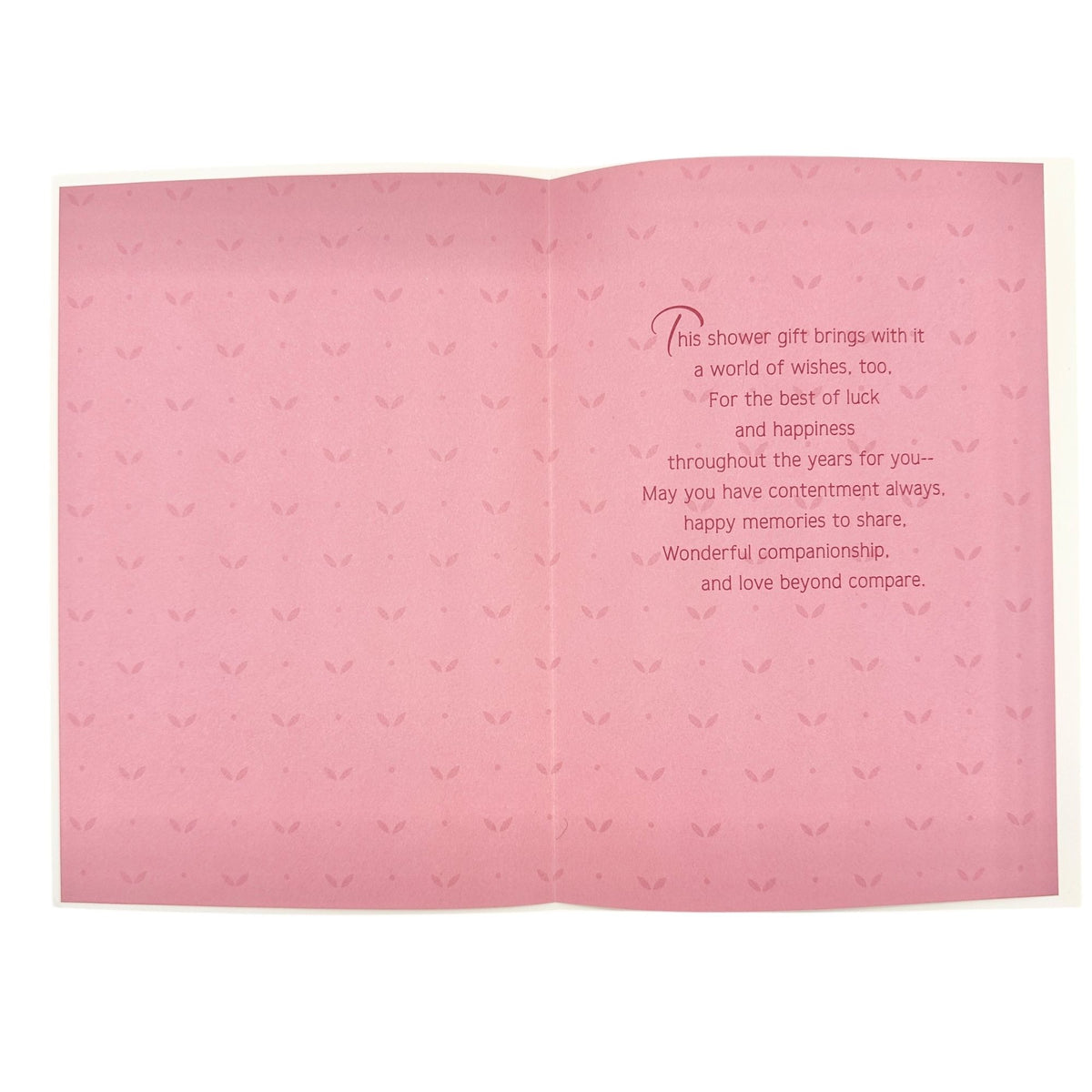 A Wedding Shower Gift For You Hallmark Greeting Card Pink Floral with Envelope