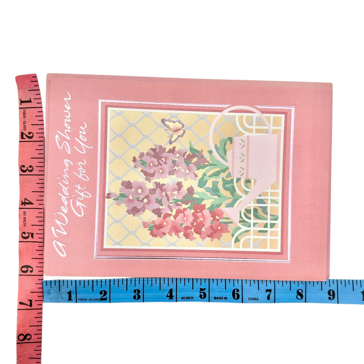 A Wedding Shower Gift For You Hallmark Greeting Card Pink Floral with Envelope