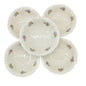Tea Rose USA Set of 5 Bowls Floral Pattern Porcelain Scalloped 6" Round Vintage
