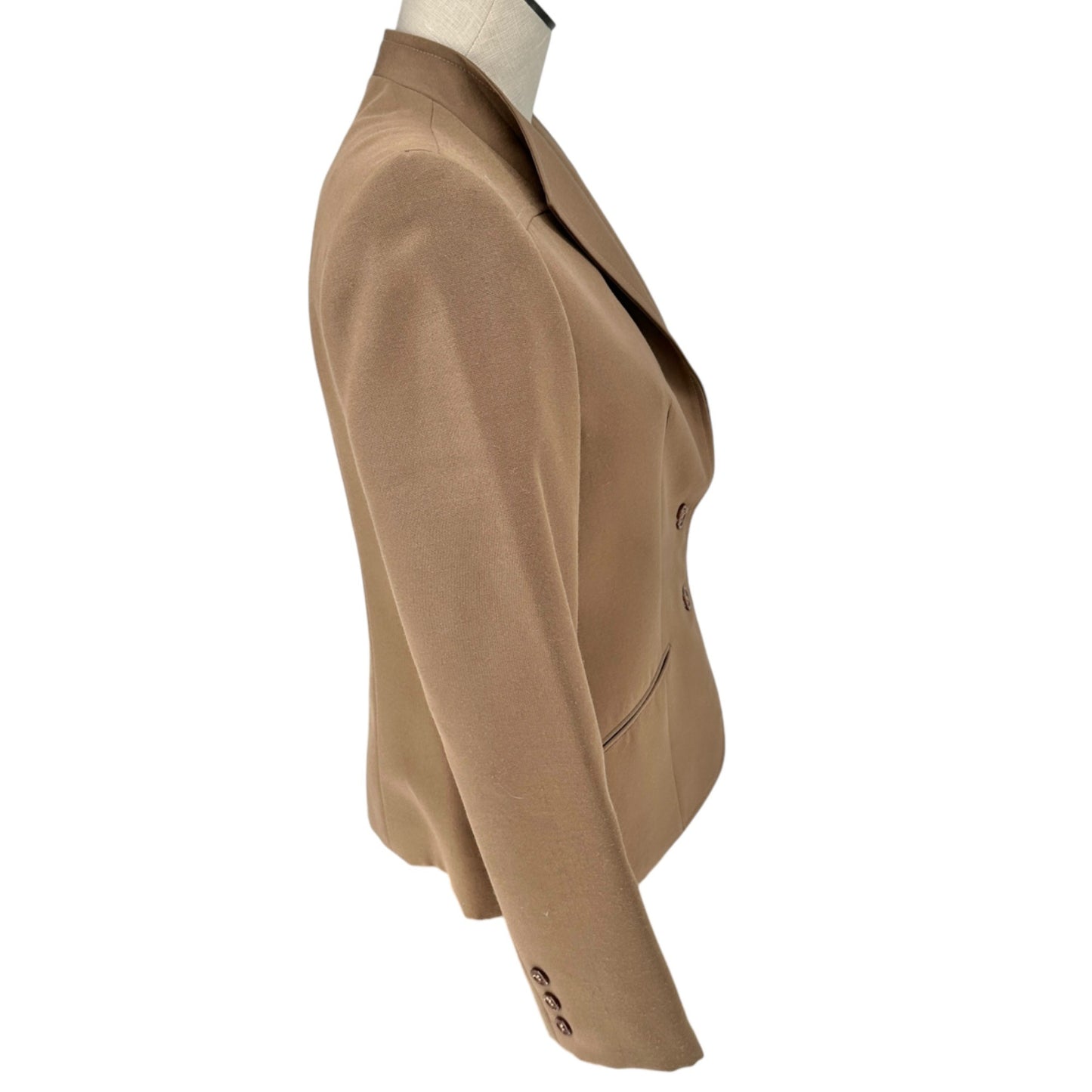 Vtg Villagio Sport 2-Piece Suit Womens 10 Pleated Skirt and Blazer Camel Brown