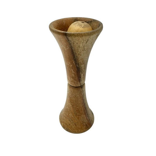 Vintage Creative Playthings Wooden Baby Rattle 5 inch Long Natural Wood Finish