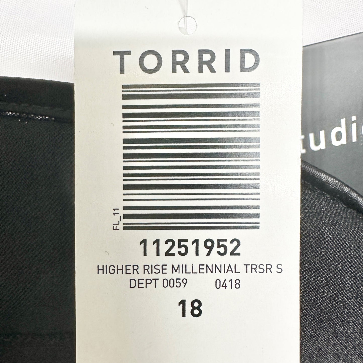 Studio By Torrid Trousers 18S Classic Millennium High Rise Stretch Relaxed Black