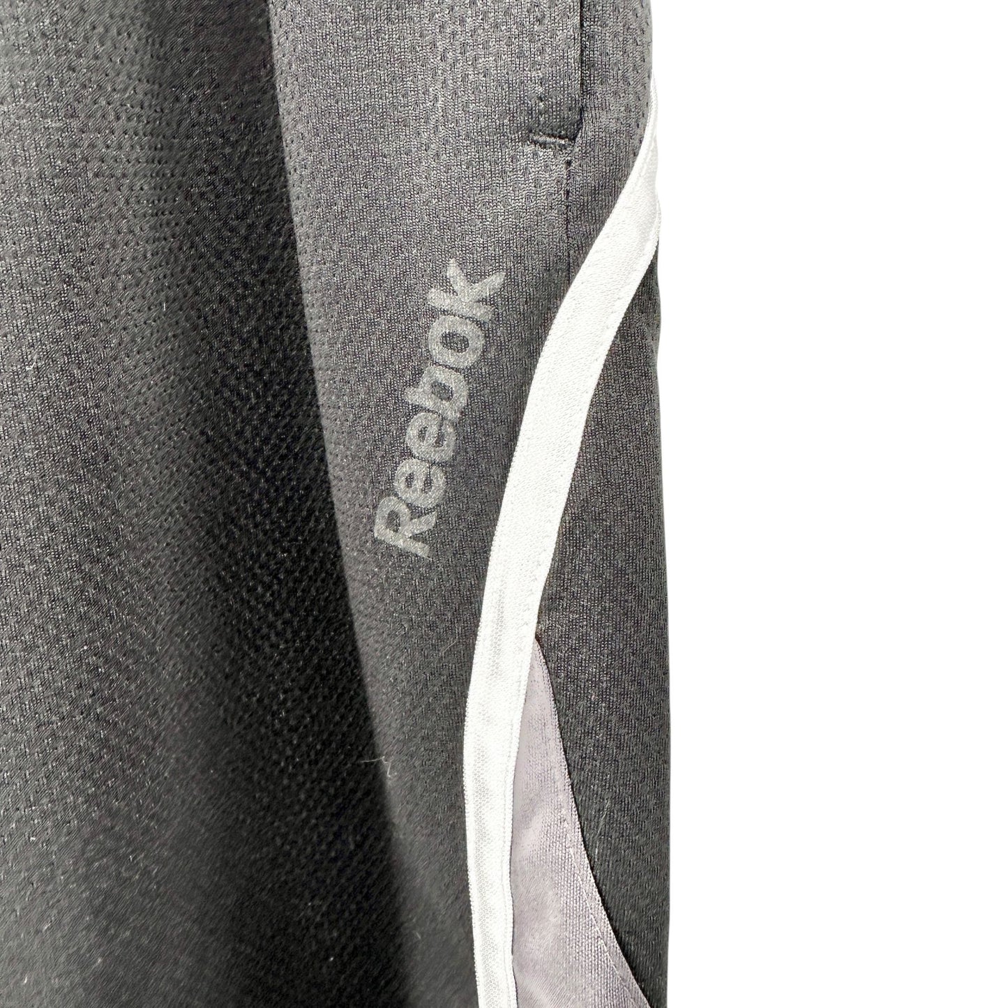 Reebok Athletic Shorts Mens M With Drawstring Waist Black Gray Basketball
