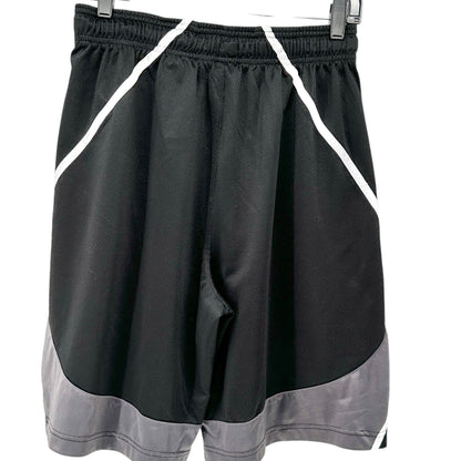 Reebok Athletic Shorts Mens M With Drawstring Waist Black Gray Basketball