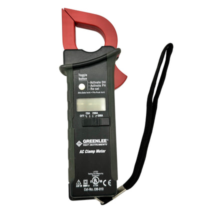 Greenlee CM-310 Clamp-On Ammeter With Case & Manual