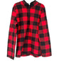 Jumping Beans Pullover Boys Size 8 Red Black Buffalo Plaid Half-zip Fleece LS