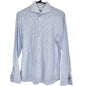 SuitSupply Button Up Shirt Mens Sz 15.5 Collar Blue White Stripe LS Cotton Linen