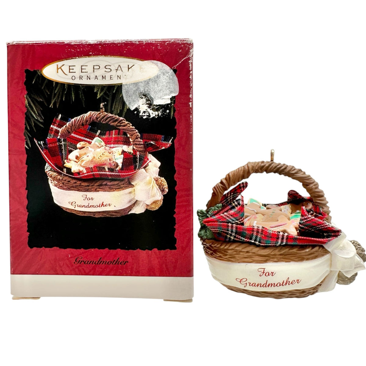 Hallmark Keepsake Ornament Basket For Grandmother 1994 Handcrafted With Cookies