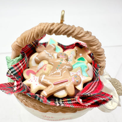 Hallmark Keepsake Ornament Basket For Grandmother 1994 Handcrafted With Cookies