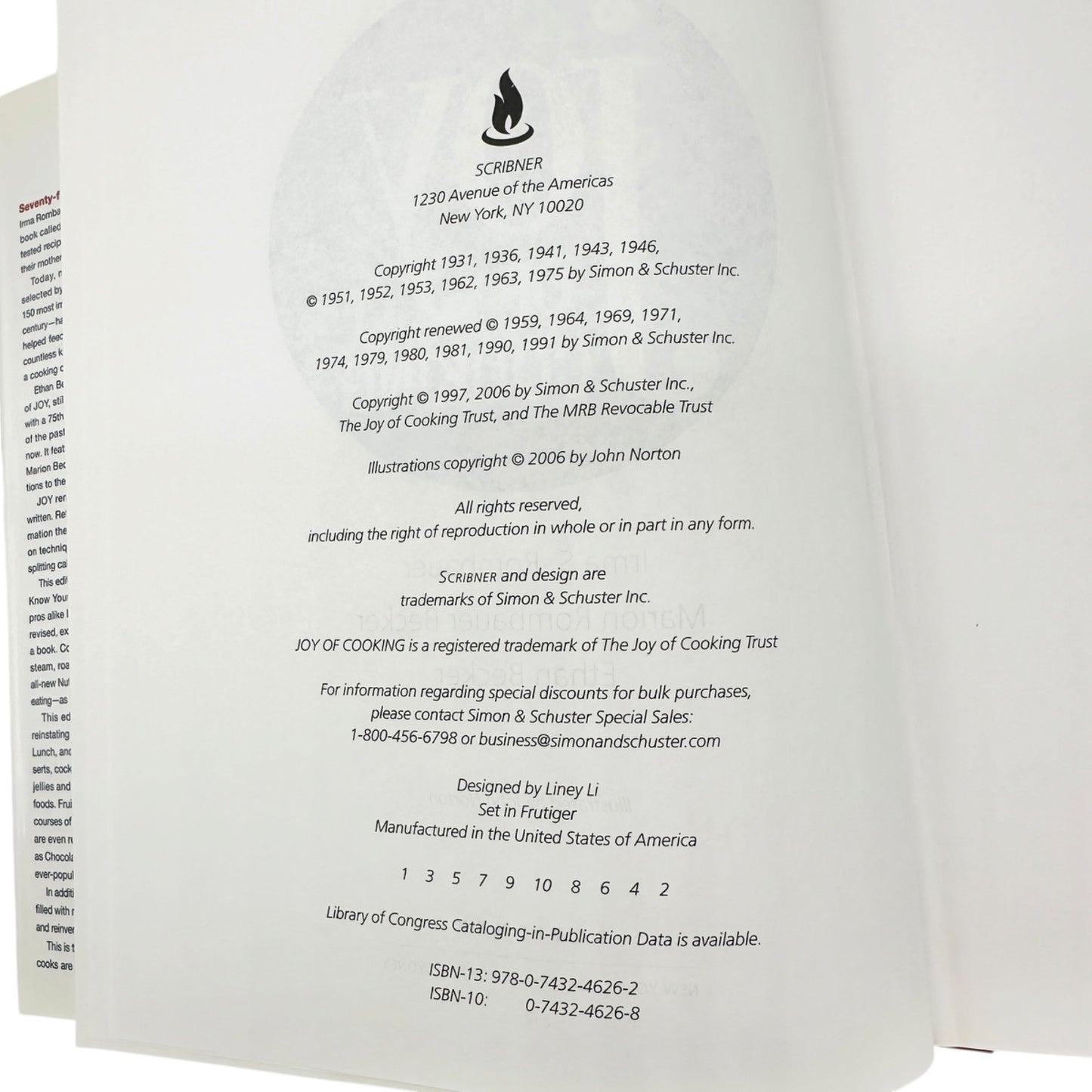 Joy Of Cooking 75th Anniversary Edition Hardcover 4500 Recipes 2006
