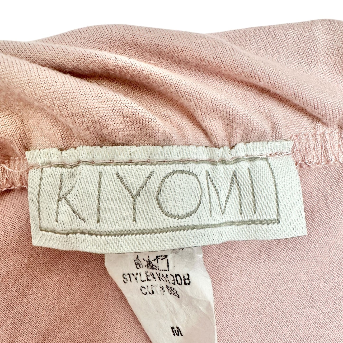 Kiyomi Midi Pencil Skirt Womens M Pink Elastic Waist Polyester Spandex Blend