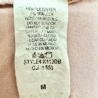 Kiyomi Midi Pencil Skirt Womens M Pink Elastic Waist Polyester Spandex Blend