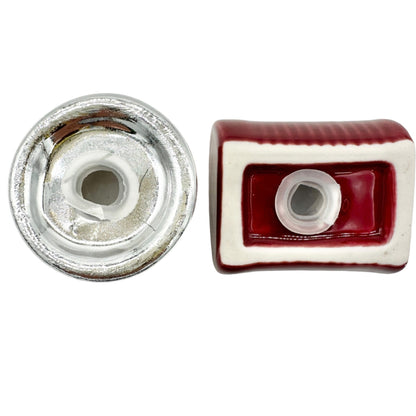 Americas Favorite Cranberry Sauce Ceramic Salt and Pepper Shakers Set Red White