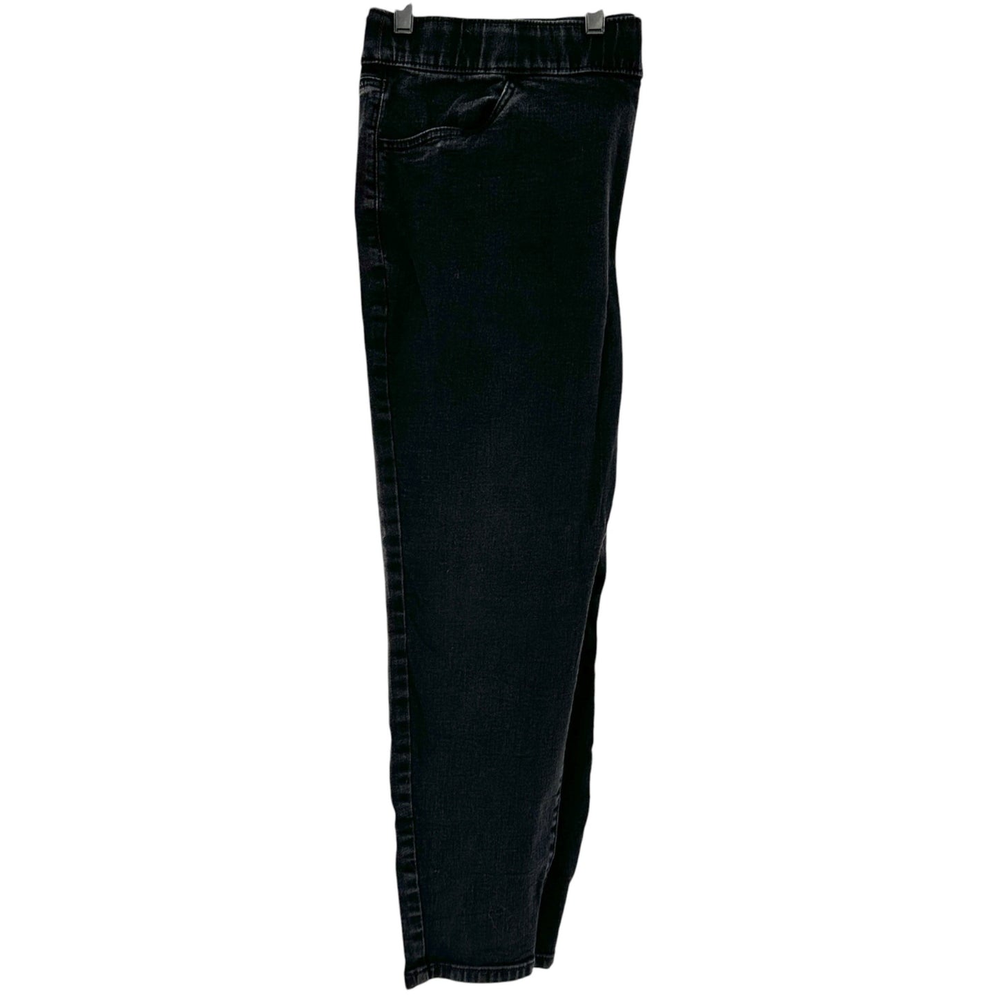 EVRI Jeggings Womens 18WS Mid Rise Black Stretch Denim Plus Size Short w Pockets