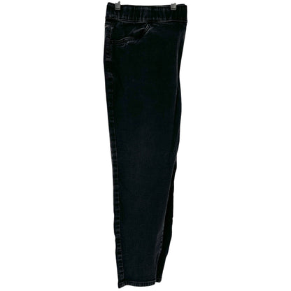 EVRI Jeggings Womens 18WS Mid Rise Black Stretch Denim Plus Size Short w Pockets