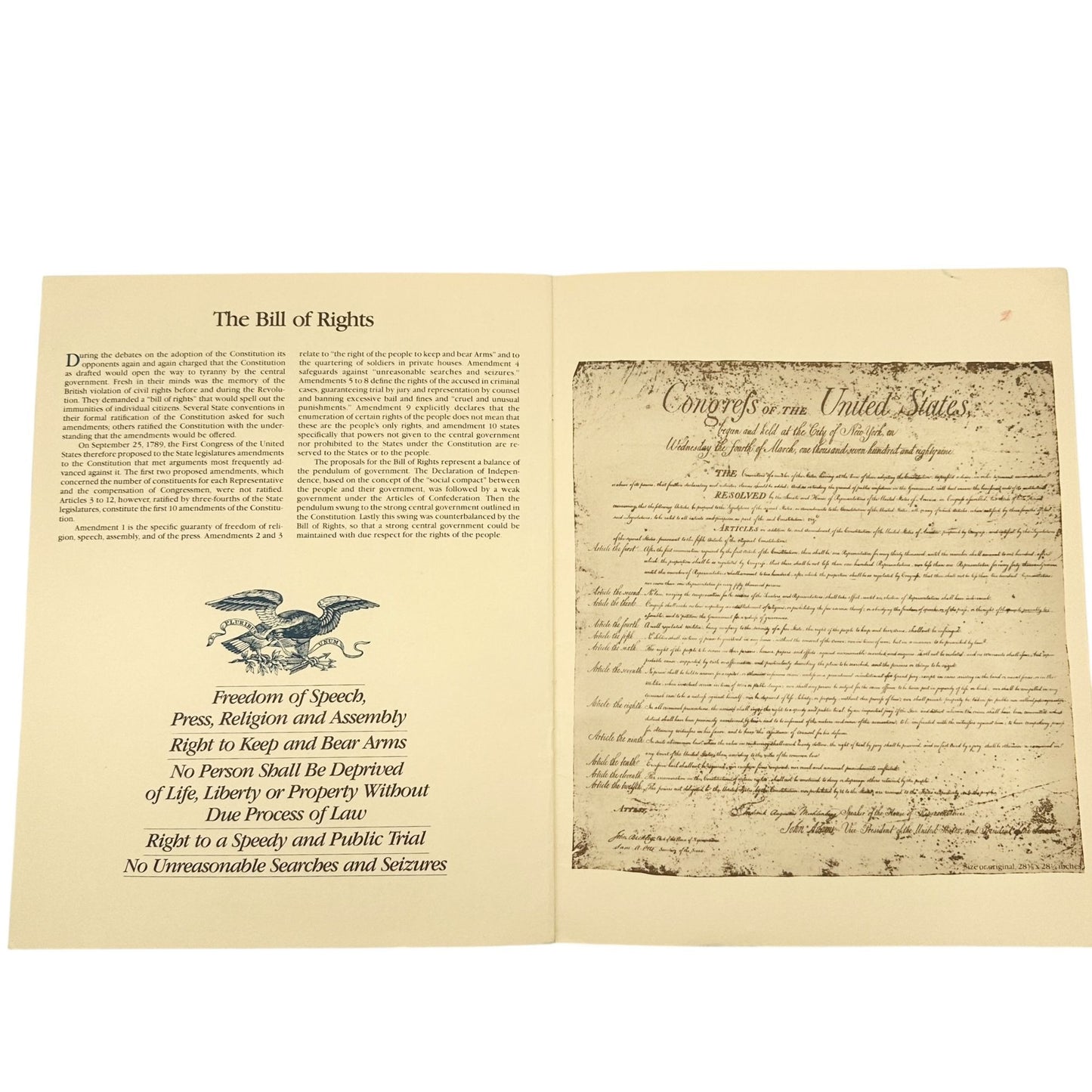 Charters Of Freedom Booklet Declaration Independence Constitution Bill Of Rights
