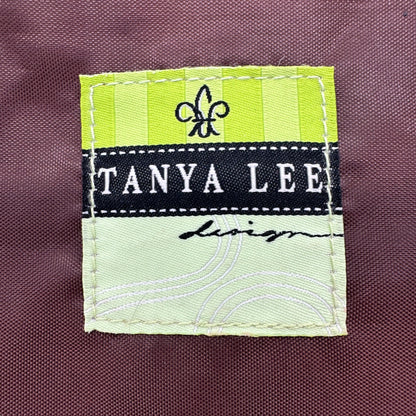 Tanya Lee Quilted Floral Zippered Pouch Make Up Travel Bag Pink Brown 6.5 x 9.5