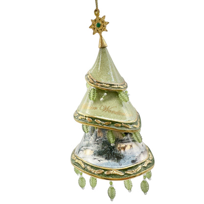 Thomas Kinkade 2005 Bradford Edition Heirloom Classic Winter Wonderland Ornament