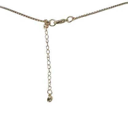 Snowflake Rhinestone Pendant Necklace 32 inches Gold Tone With Adjustable Chain